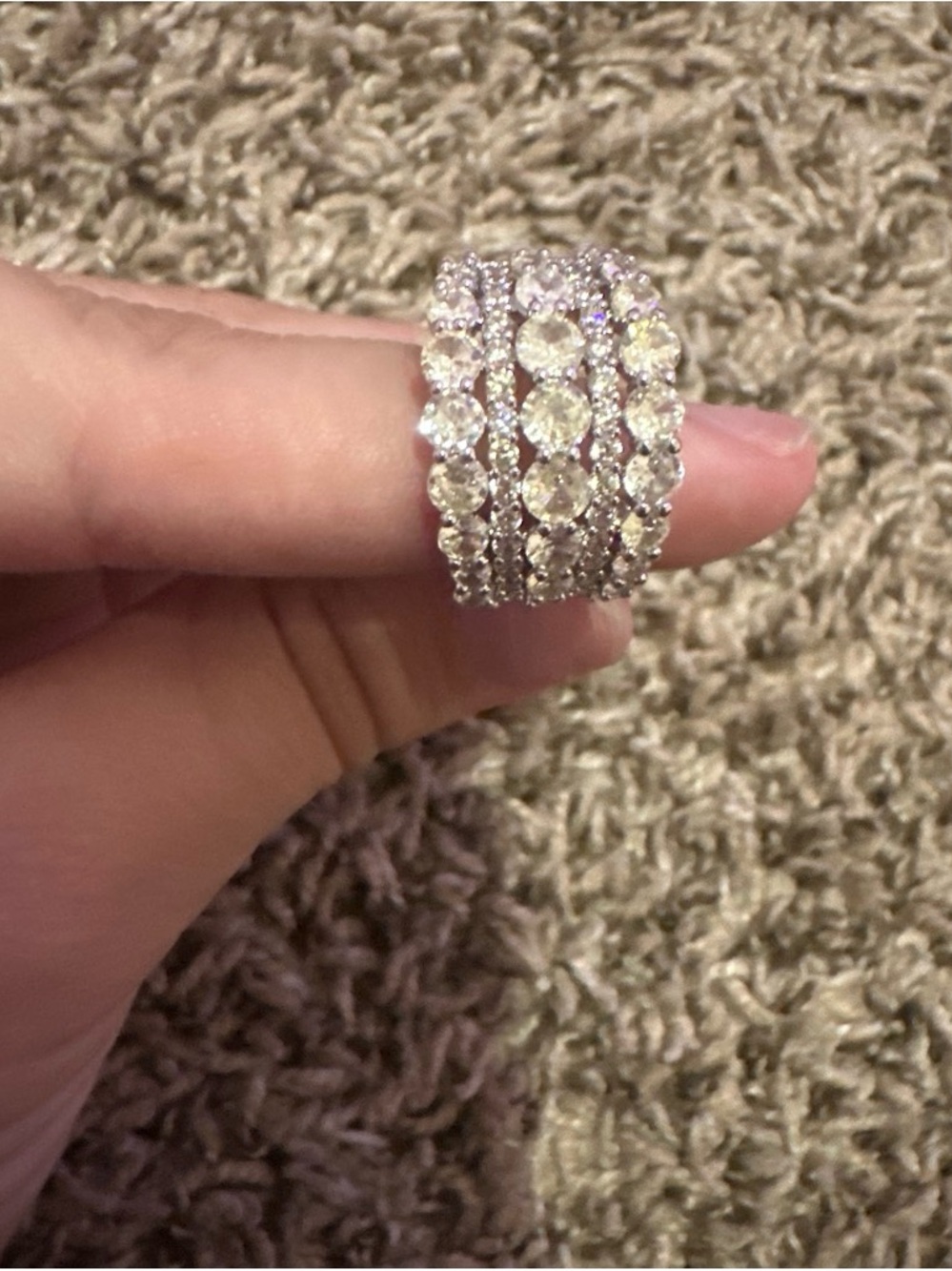 lemon cubic zirconia and diamonds with rhodium plating